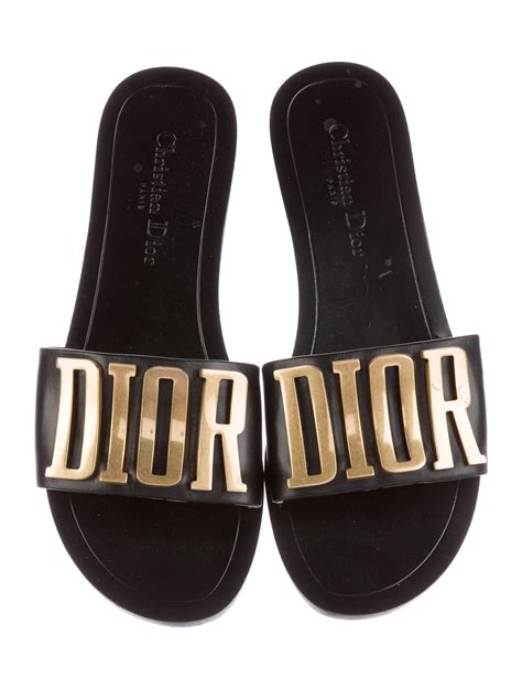 dior slides women black